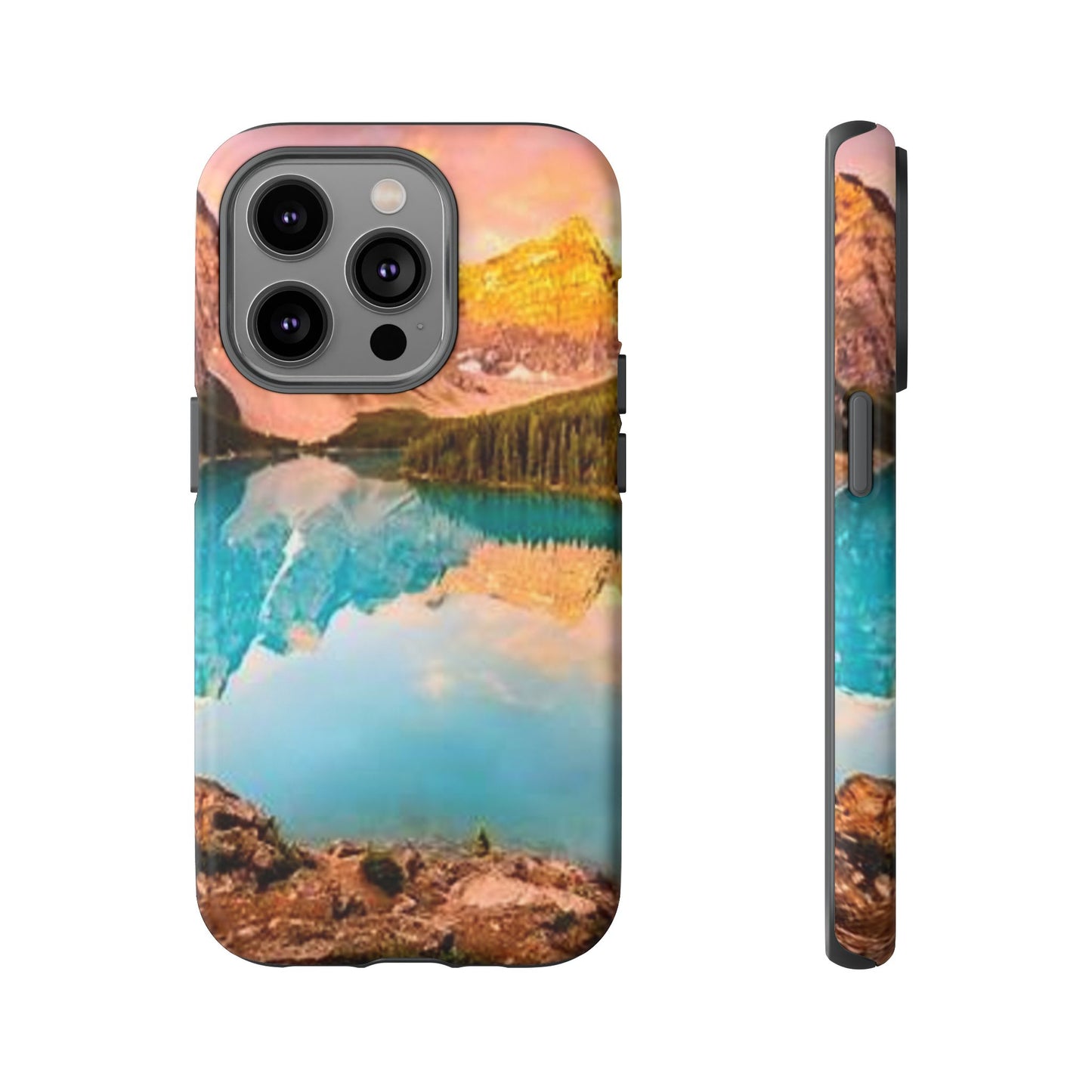 Nature-Inspired Phone Case with Mountain and Lake Design, Aesthetic Tough Cases for Outdoor Lovers, Phone Protection, Gift for Nature [...]