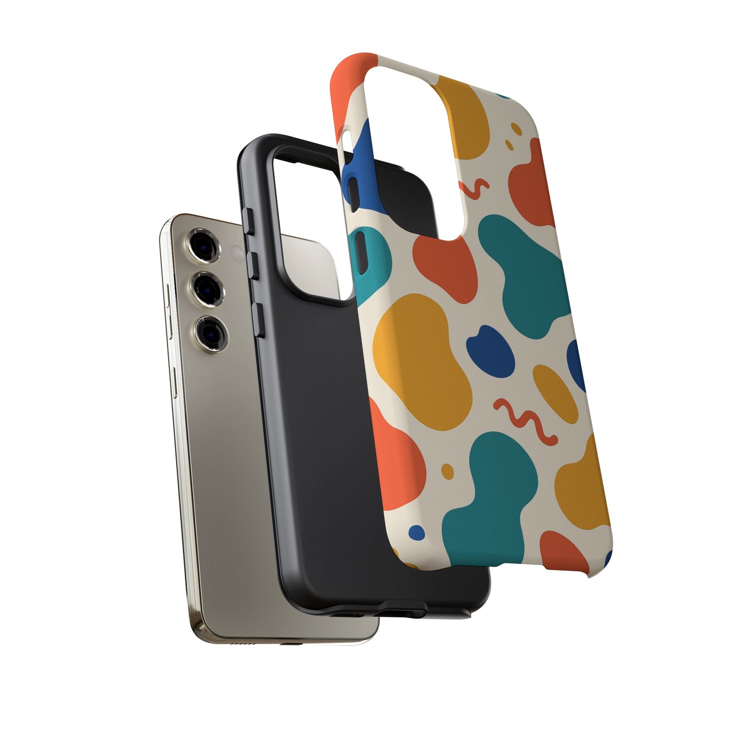 Colorful Phone Case with Abstract Design, Stylish Phone Cover, Trendy Tech Accessory for Her, Unique Gift Idea, Fun Patterned Case