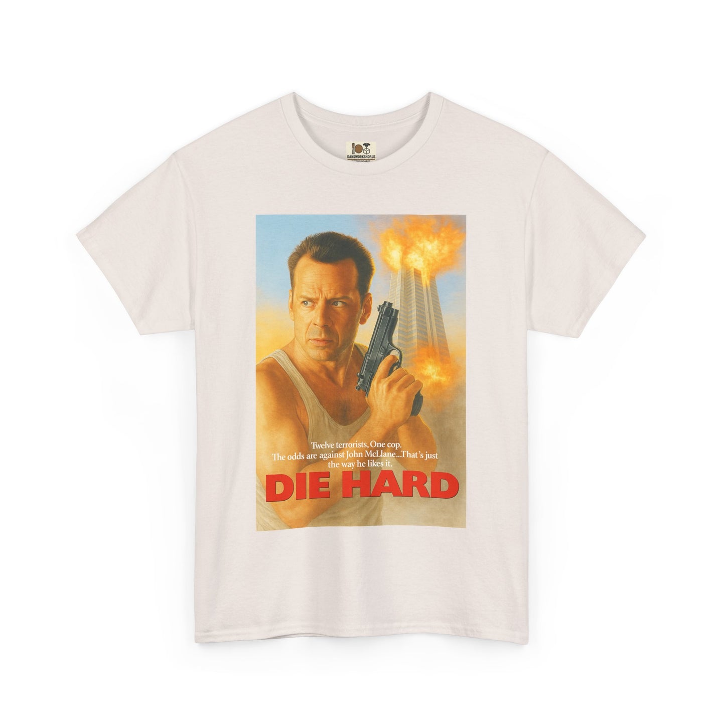 Die Hard Unisex Heavy Cotton Tee - Retro Movie Shirt, Action Film Apparel, Gifts for Movie Lovers, Vintage Tee, Casual Wear