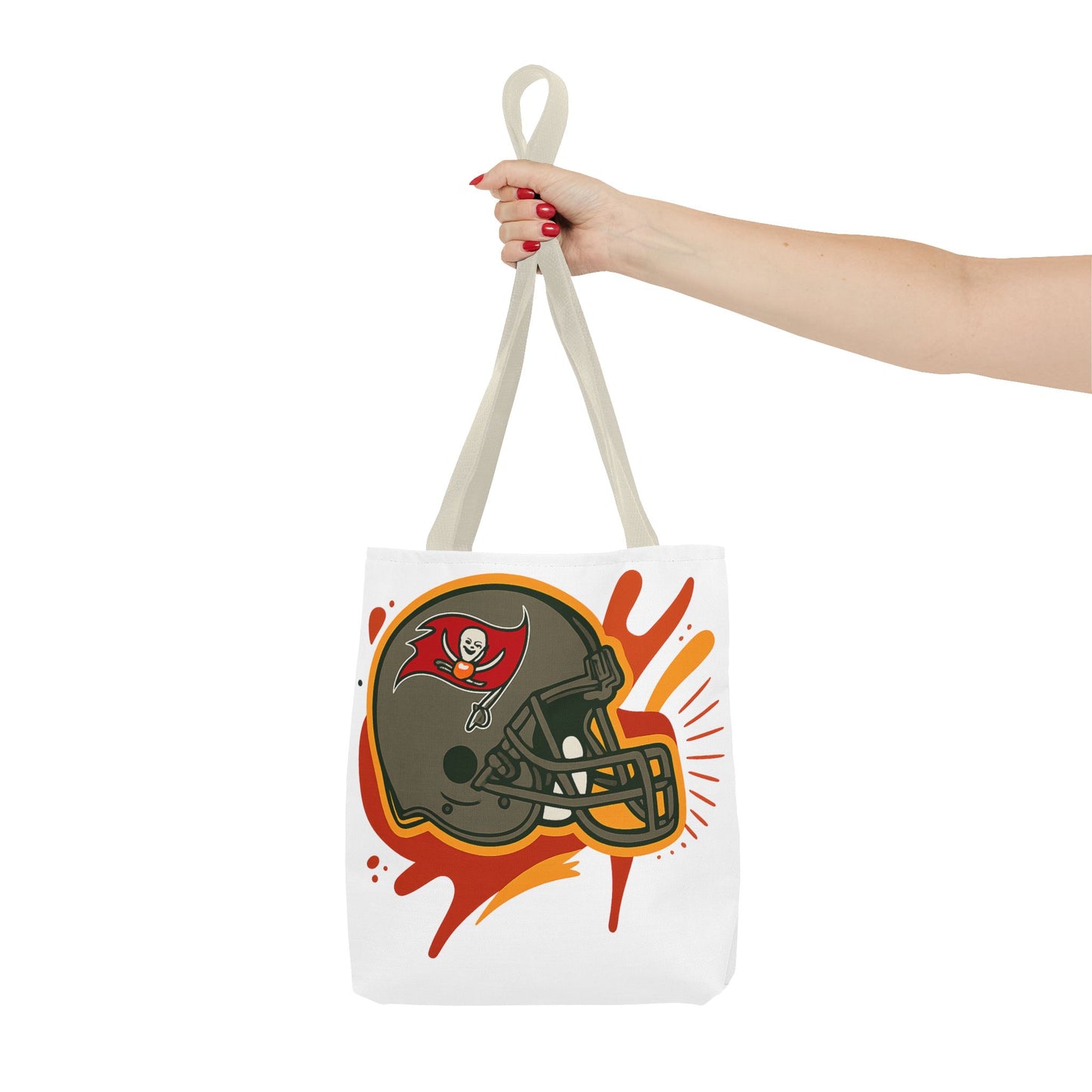 Tote Bag with Bold Football Design, Sports Tote, Game Day Bag, NFL Fan Gift, Personalized Beach Bag, Unique Shopping Tote