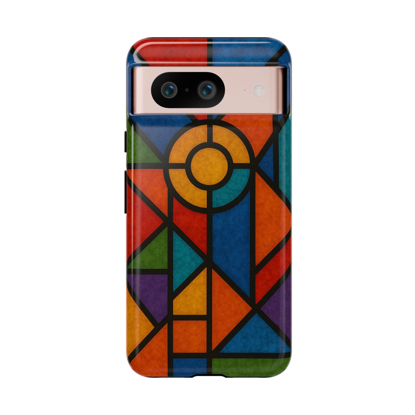 Colorful Stained Glass Phone Case, Artistic Phone Cover, Vibrant Protective Case, Unique Gift for Art Lovers, Stylish Smartphone Accessory