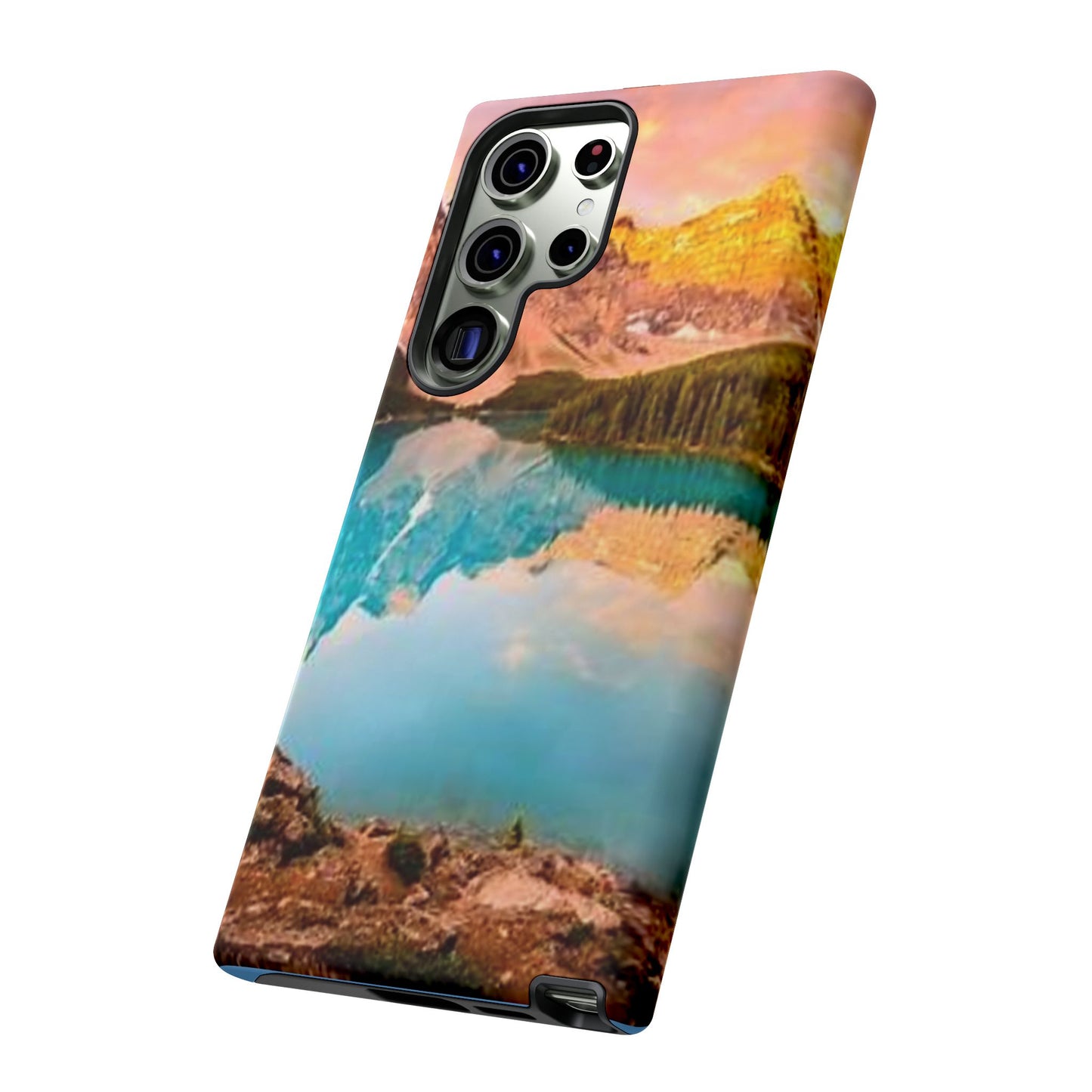 Nature-Inspired Phone Case with Mountain and Lake Design, Aesthetic Tough Cases for Outdoor Lovers, Phone Protection, Gift for Nature [...]