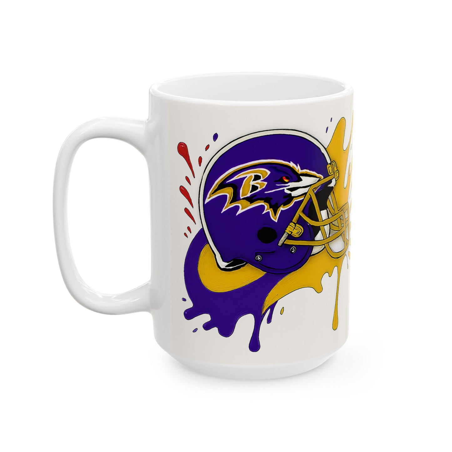 Bold NFL Ceramic Mug with Team Colors, Perfect for Game Day, Gifts for Football Fans, Sports Enthusiasts, Tailgate Parties, Collectibles