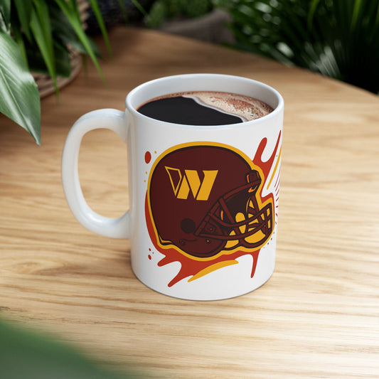 Football-Inspired Ceramic Mug | Perfect for Gametime, Sports Fans, Gifts, Home Decor, Coffee Lover