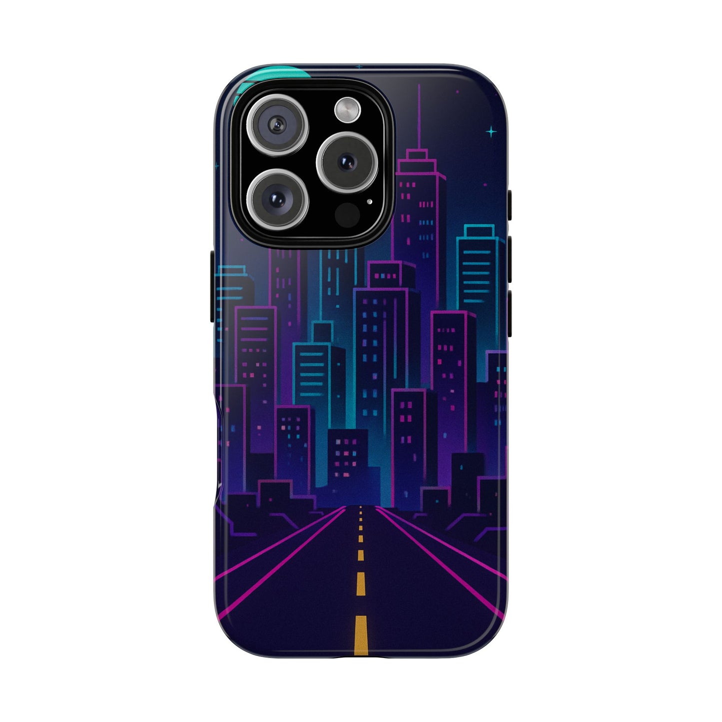 Cityscape Phone Case, Tough Cases, Urban Style, Nighttime Vibe, Phone Cover, Gift for City Lovers, Modern Design