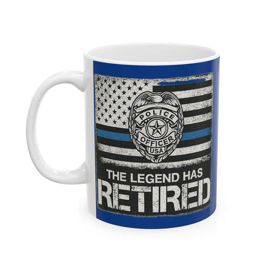 Thin Blue Line Ceramic Mug - Support Law Enforcement, Police Officer Gift, Blue Lives Matter, Patriotic Coffee Cup, Memorial Tribute