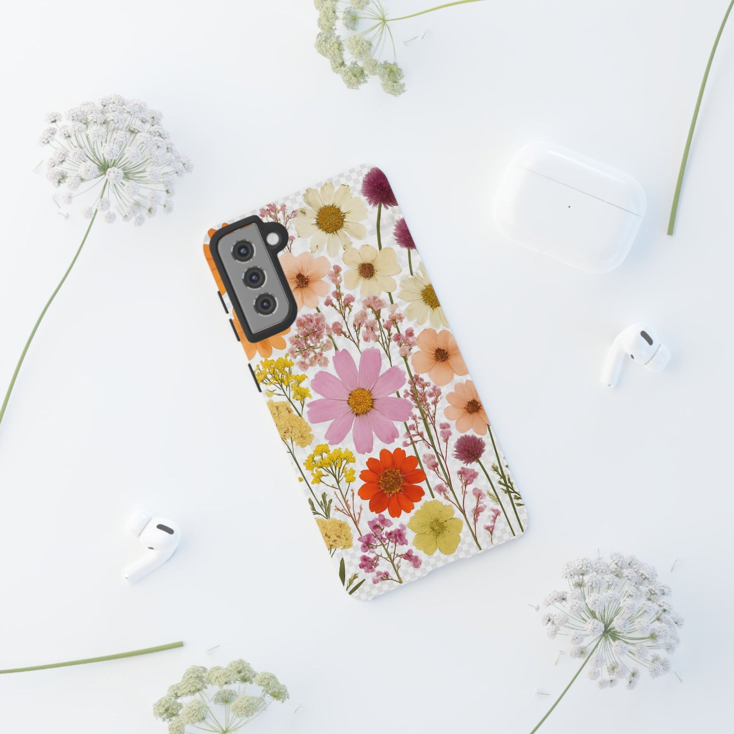 Floral Phone Case - Tough Cases, Stylish Protective Cover, Flower Design, Trendy Gift, Nature Lover Accessory, DRIED FLOWERS