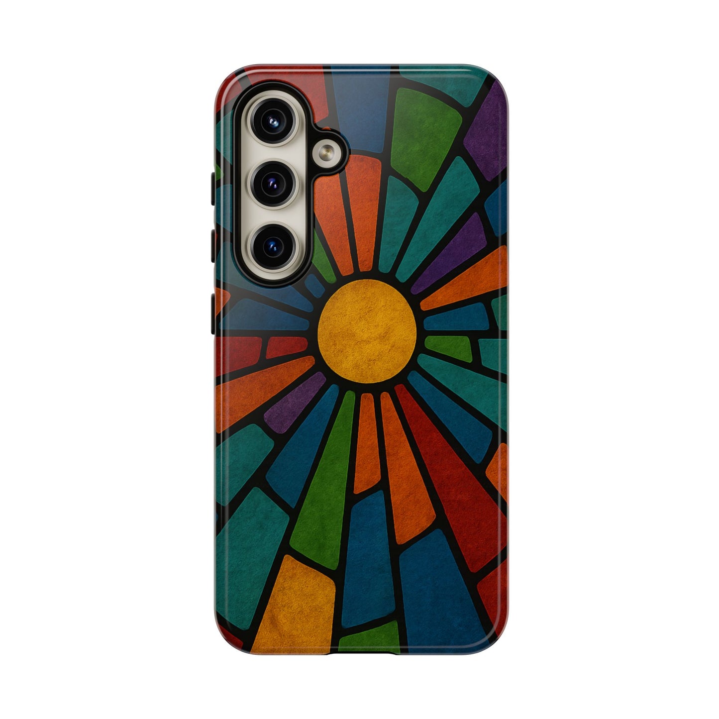 Colorful Stained Glass Phone Case, Tough Cases, Artistic Phone Cover, Vibrant Mobile Accessory, Unique Gift for Art Lovers