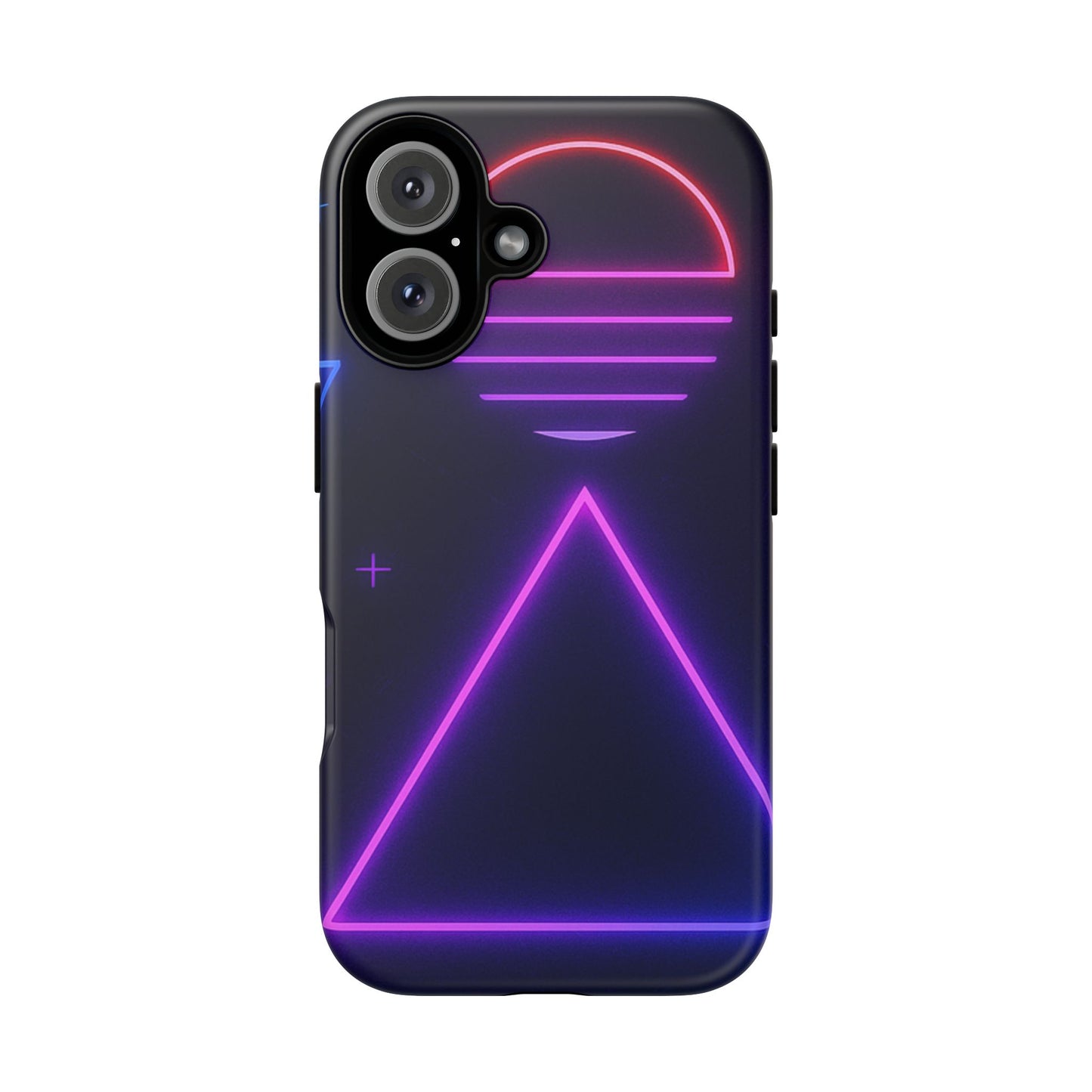 Retro Neon Phone Case, Tough Cases for iPhone, 80s Aesthetic Phone Cover, Abstract Neon Design, Gift for Tech Lovers