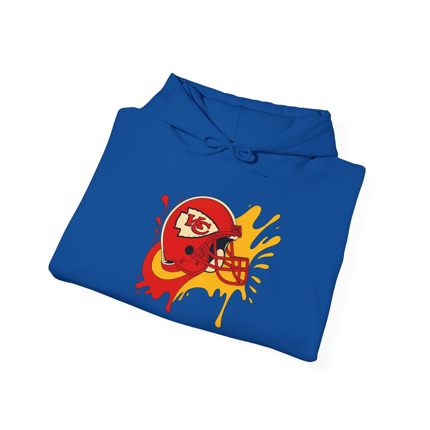 Sporty Graffiti Hoodie for Chiefs Fans, Versatile Streetwear, Perfect Gift for Game Day, Fashionable Fall Layer, Unisex Heavy Blend