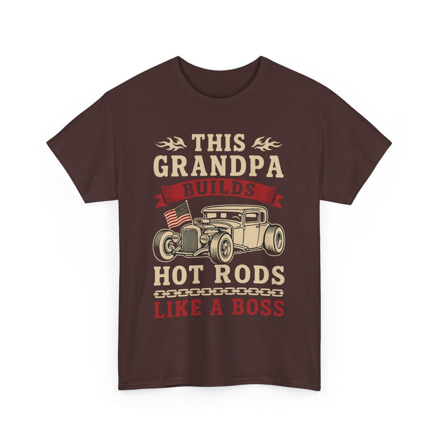 This Grandpa Builds Hot Rods Heavy Cotton Tee, Gift for Grandpa, Car [...]