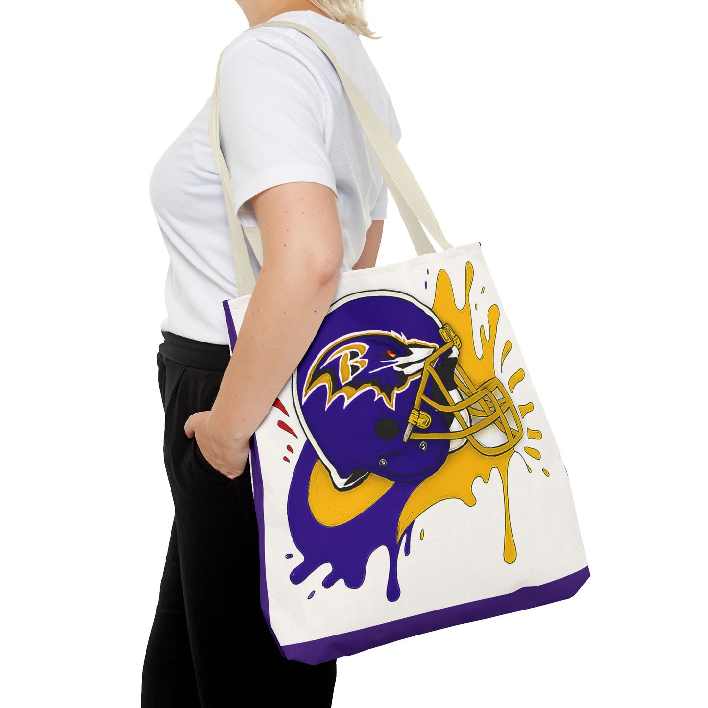 Bold Ravens-Inspired Tote Bag, Football Fan Gift, Sports Tote, Game Day Accessory, Team Spirit Bag, Unique Gift for Her