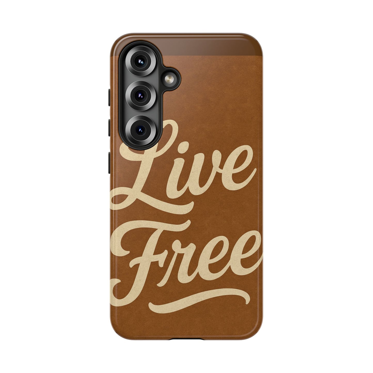 Live Free Phone Case, Tough Cases, Inspirational Phone Accessories, Gift for Adventurers, Customizable Design, Unique Tech Gifts