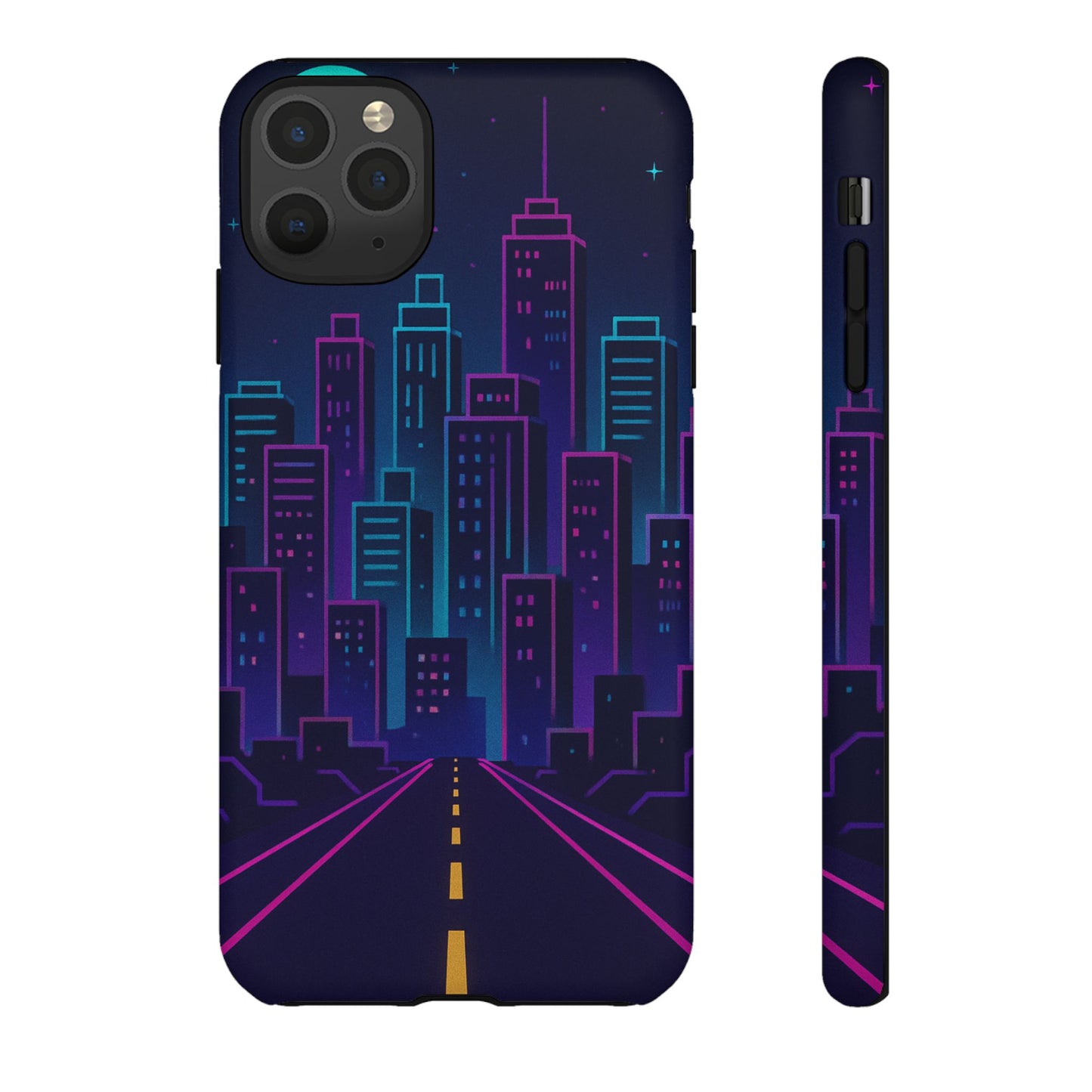 Cityscape Phone Case, Tough Cases, Urban Style, Nighttime Vibe, Phone Cover, Gift for City Lovers, Modern Design