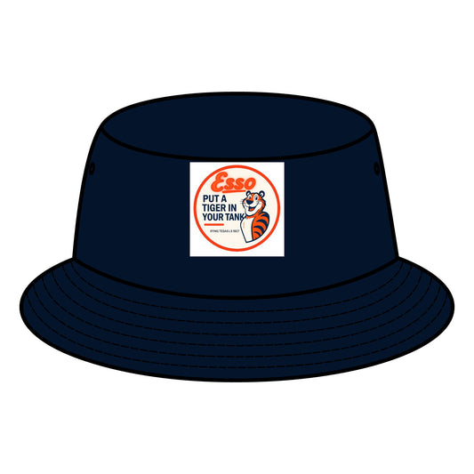 Retro Esso Bucket Hat, Vintage Style Hat, Summer Fashion Accessory, Gift for Dad, Outdoor Activities Hat
