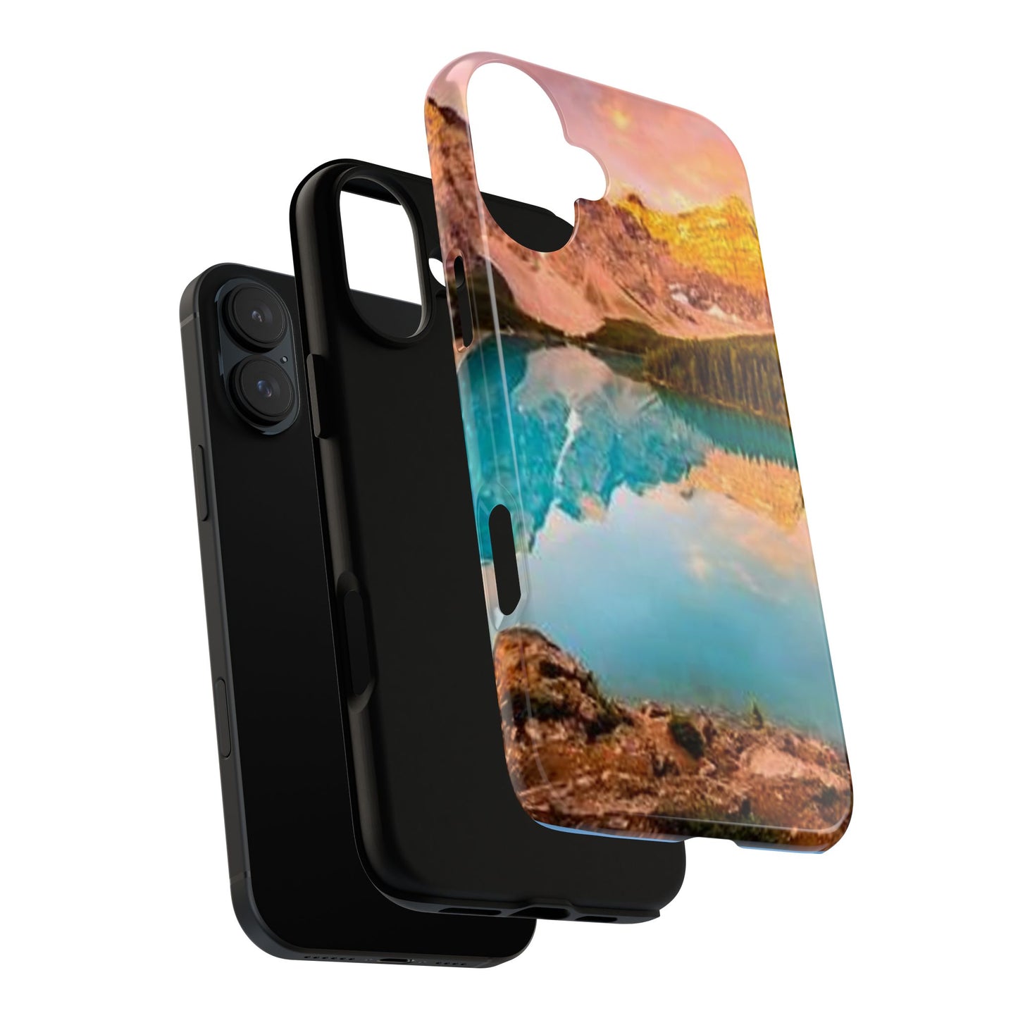 Nature-Inspired Phone Case with Mountain and Lake Design, Aesthetic Tough Cases for Outdoor Lovers, Phone Protection, Gift for Nature [...]