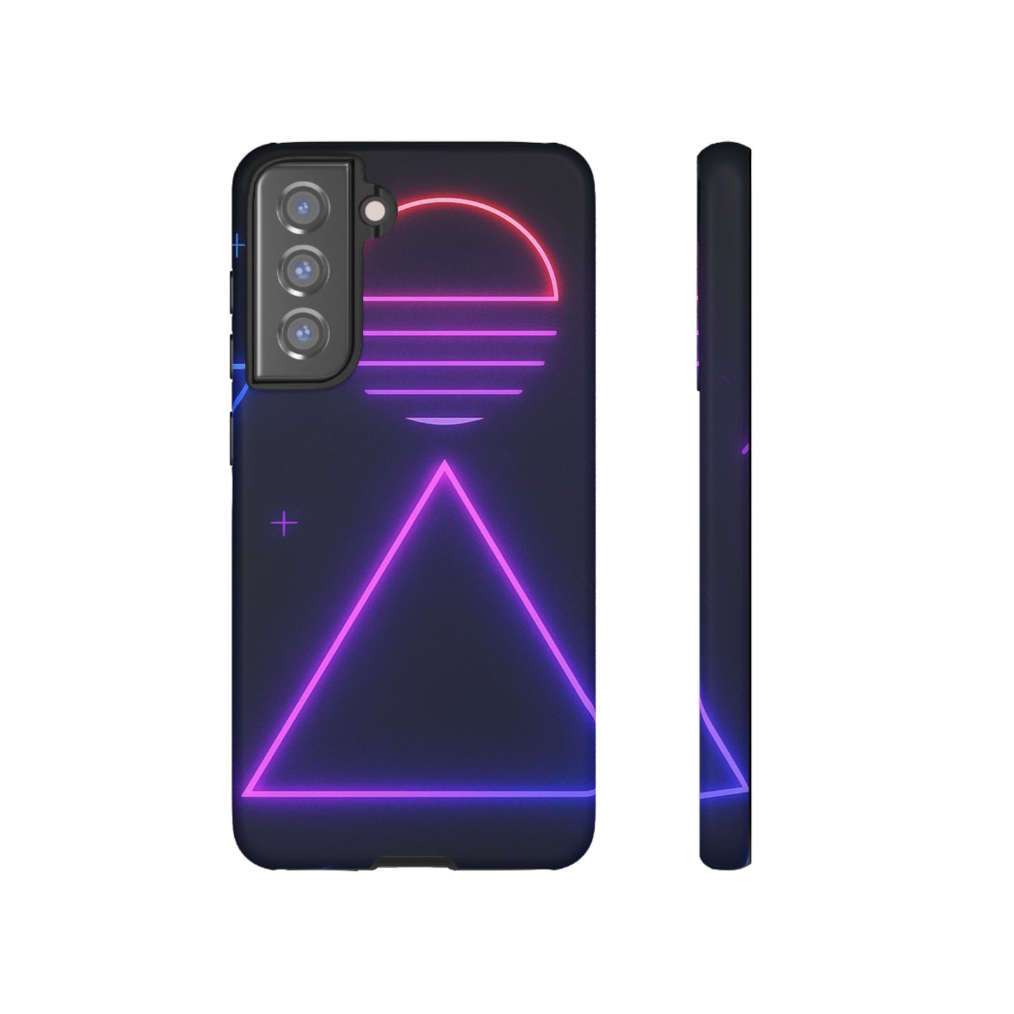 Retro Neon Phone Case, Tough Cases for iPhone, 80s Aesthetic Phone Cover, Abstract Neon Design, Gift for Tech Lovers