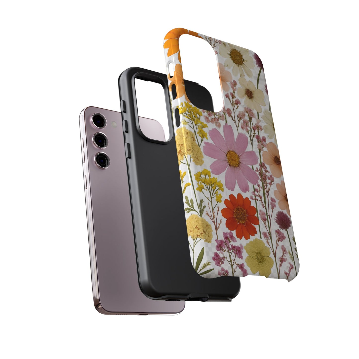 Floral Phone Case - Tough Cases, Stylish Protective Cover, Flower Design, Trendy Gift, Nature Lover Accessory, DRIED FLOWERS