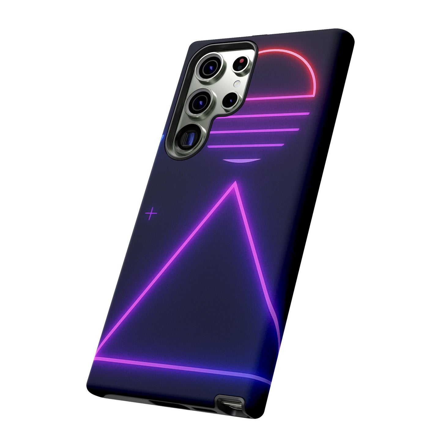 Retro Neon Phone Case, Tough Cases for iPhone, 80s Aesthetic Phone Cover, Abstract Neon Design, Gift for Tech Lovers