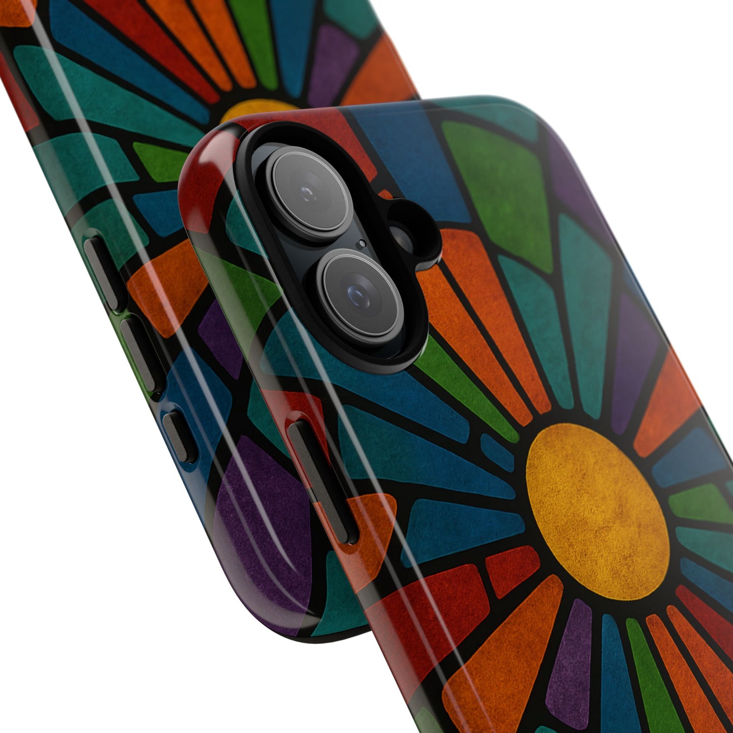 Colorful Stained Glass Phone Case, Tough Cases, Artistic Phone Cover, Vibrant Mobile Accessory, Unique Gift for Art Lovers