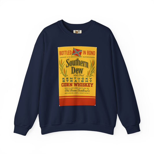 Southern Dew Whiskey Crewneck Sweatshirt | Cozy Unisex Pullover for Parties, Gifting, Birthdays, Whiskey Lovers