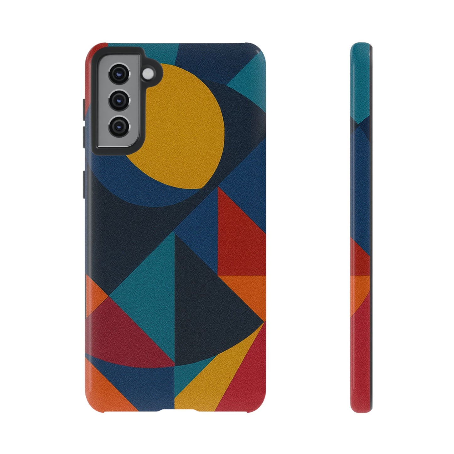 Vibrant Phone Case, Colorful Phone Cover, Geometric Design, Artistic Gift, Trendy Accessory, Vibrant Colors, Unique Design