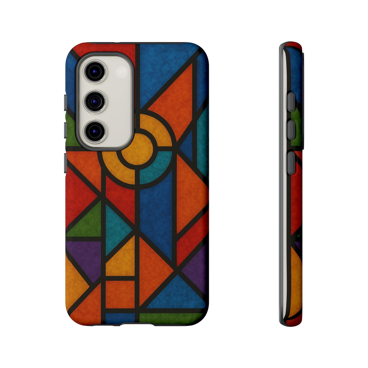 Colorful Stained Glass Phone Case, Artistic Phone Cover, Vibrant Protective Case, Unique Gift for Art Lovers, Stylish Smartphone Accessory
