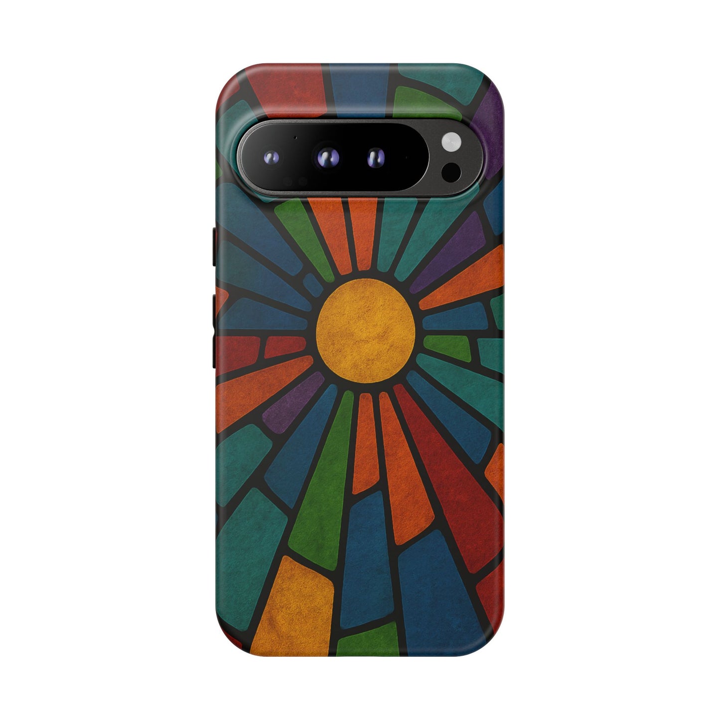 Colorful Stained Glass Phone Case, Tough Cases, Artistic Phone Cover, Vibrant Mobile Accessory, Unique Gift for Art Lovers