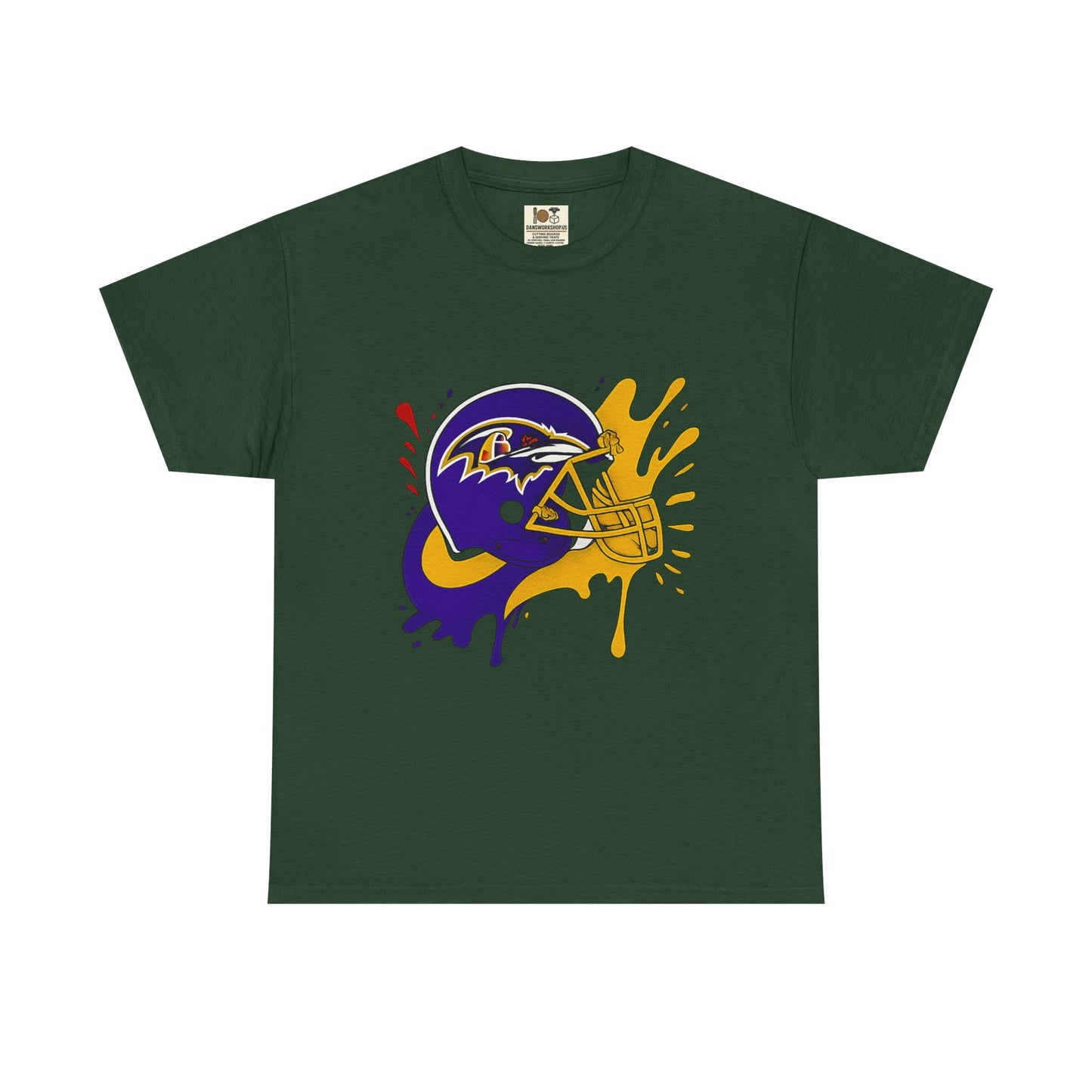 Baltimore Ravens Paint Splash Unisex Heavy Cotton Tee, Sports T-shirt, Football Fan Gift, Game Day Apparel, Team Pride Shirt