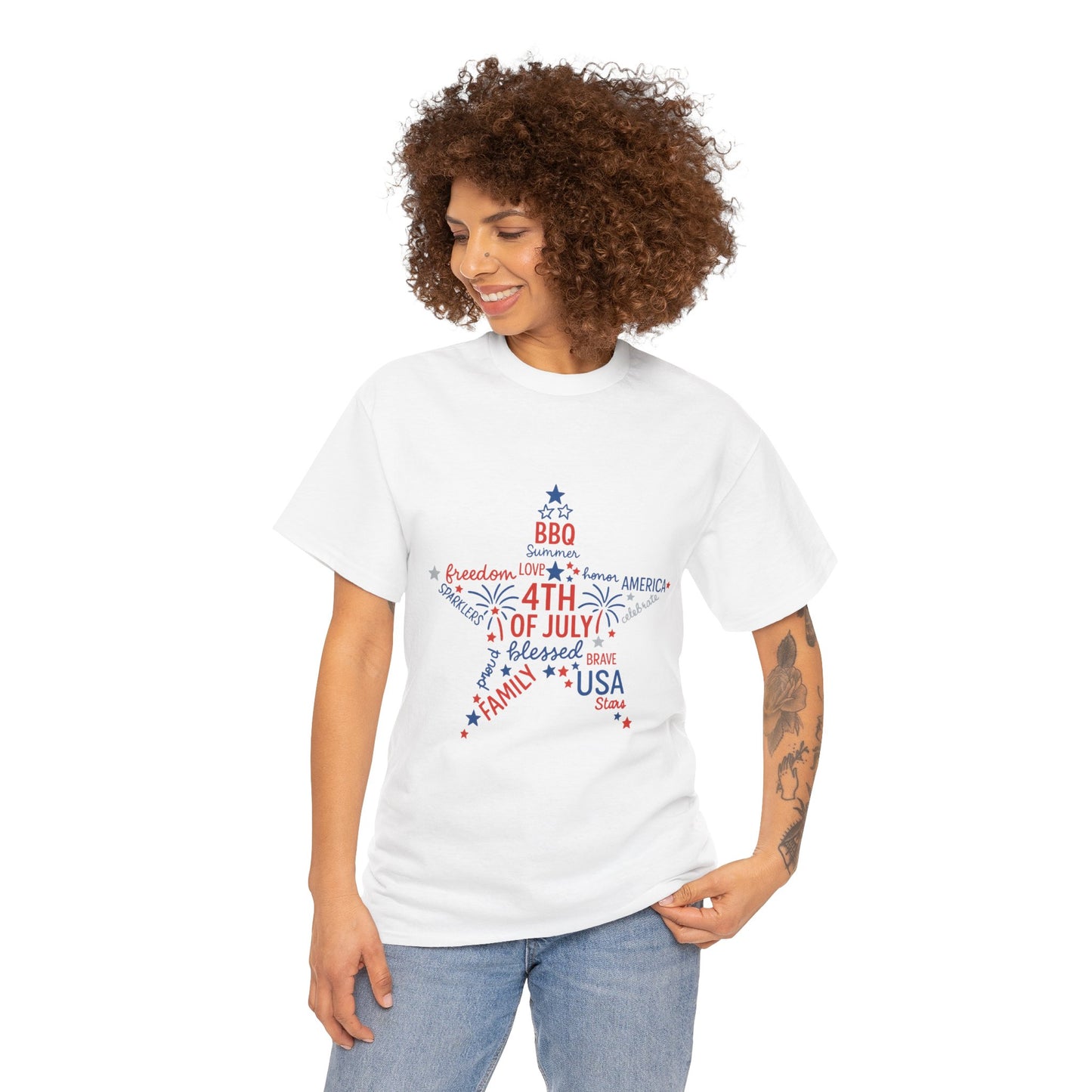 Patriotic T-Shirt for Independence Day, 4th of July Tee, BBQ Celebration Shirt, Family Gathering Top, USA Freedom Apparel
