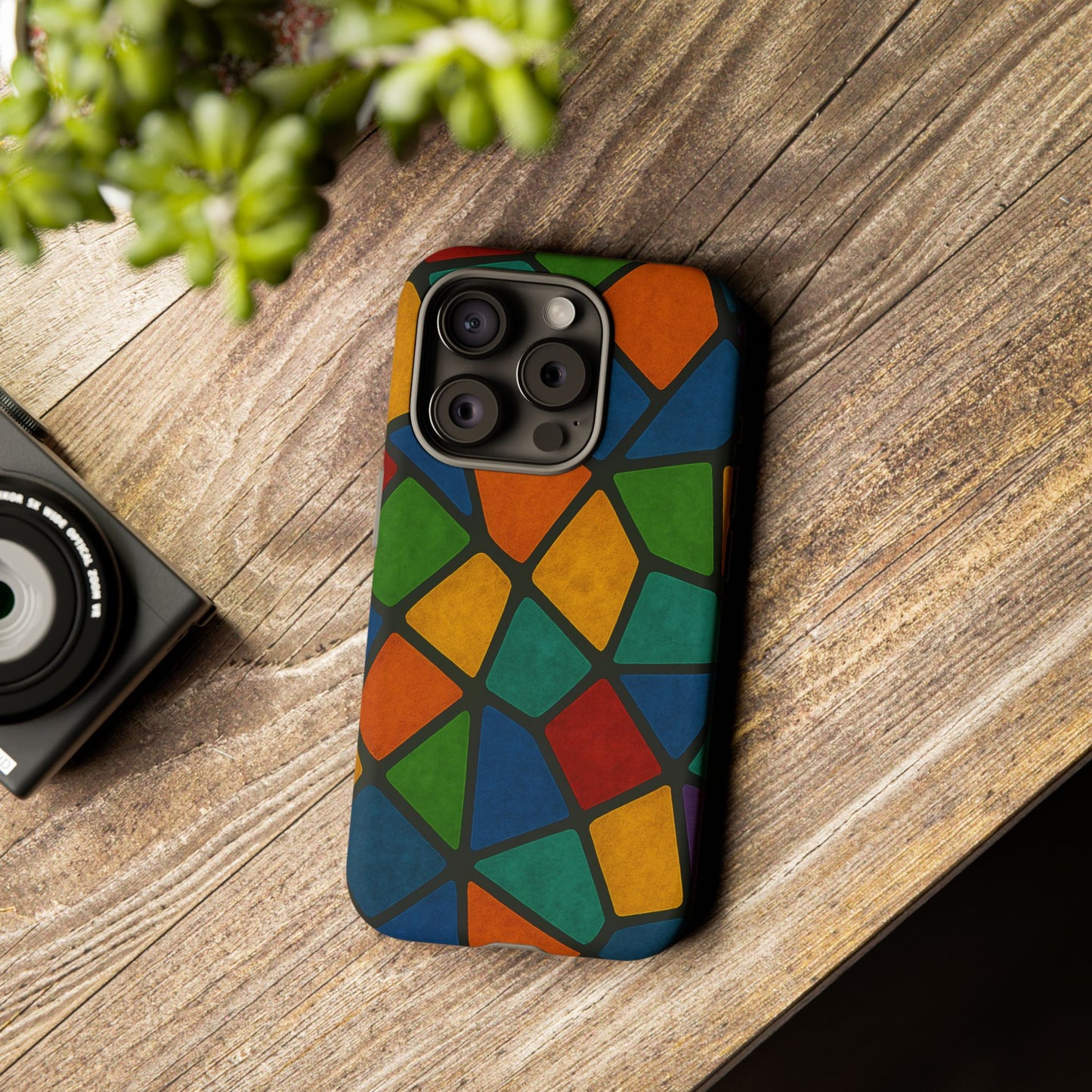 Colorful Mosaic Phone Case, Tough Cell Phone Cover, Vibrant Smartphone Protector, Unique Gift for Weddings, Birthday, Holidays