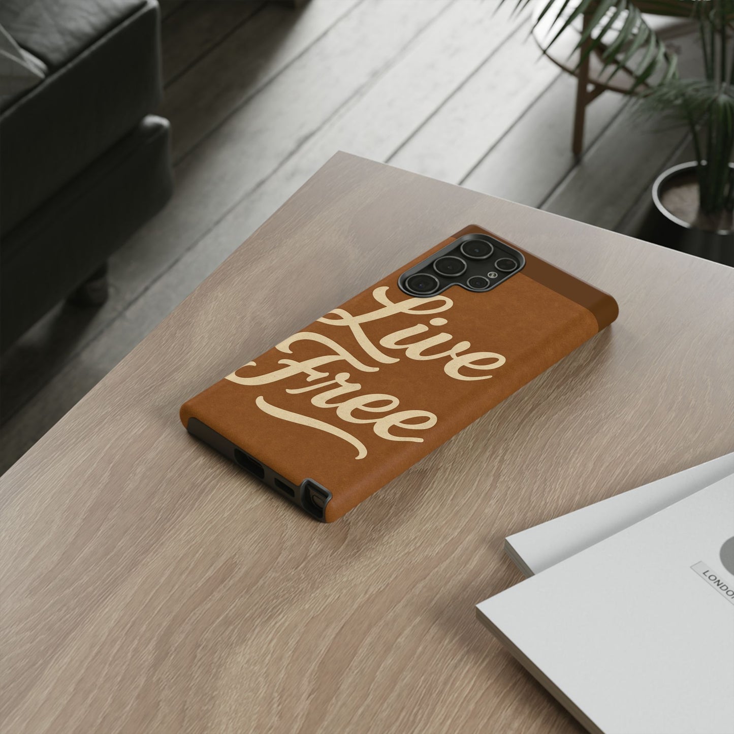 Live Free Phone Case, Tough Cases, Inspirational Phone Accessories, Gift for Adventurers, Customizable Design, Unique Tech Gifts