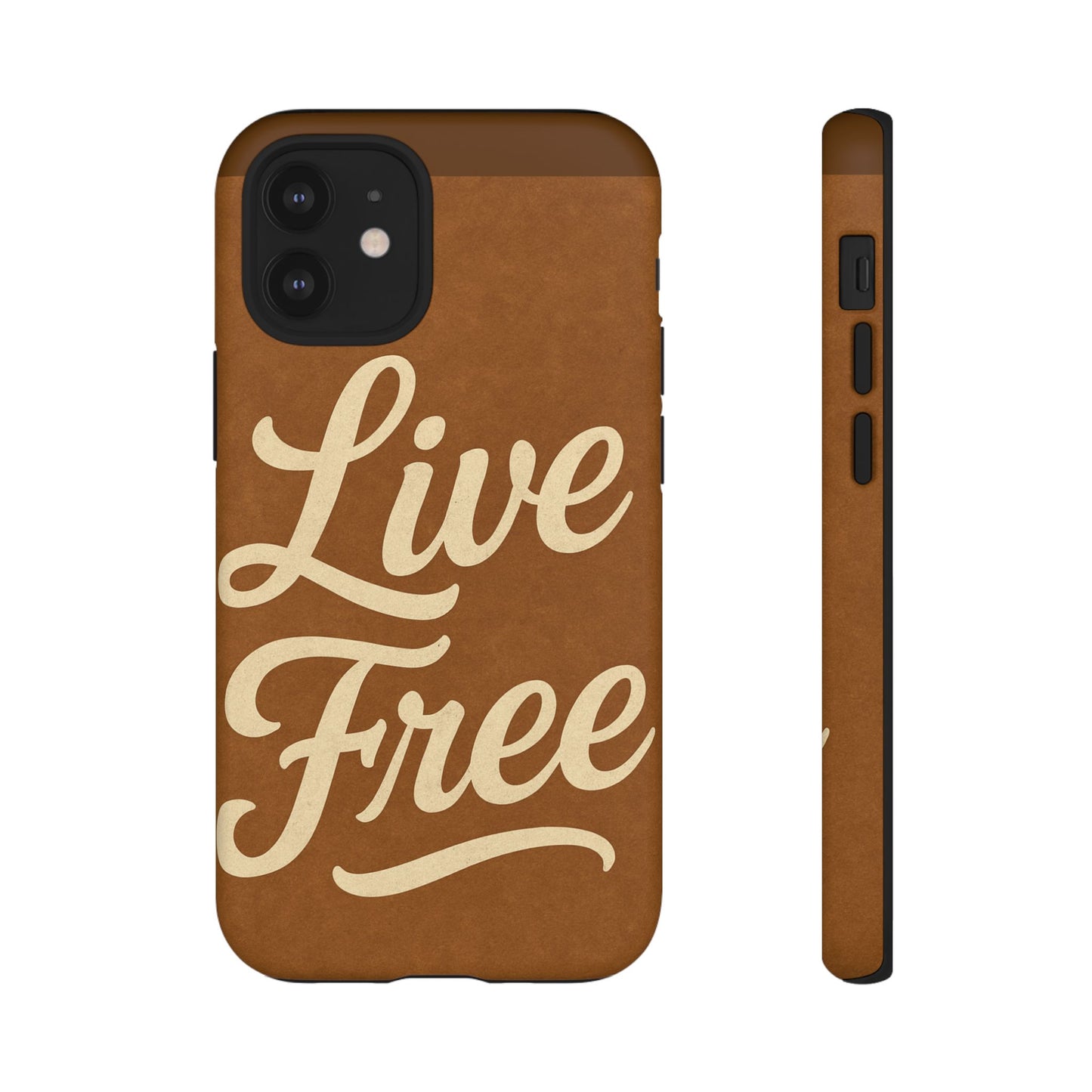 Live Free Phone Case, Tough Cases, Inspirational Phone Accessories, Gift for Adventurers, Customizable Design, Unique Tech Gifts