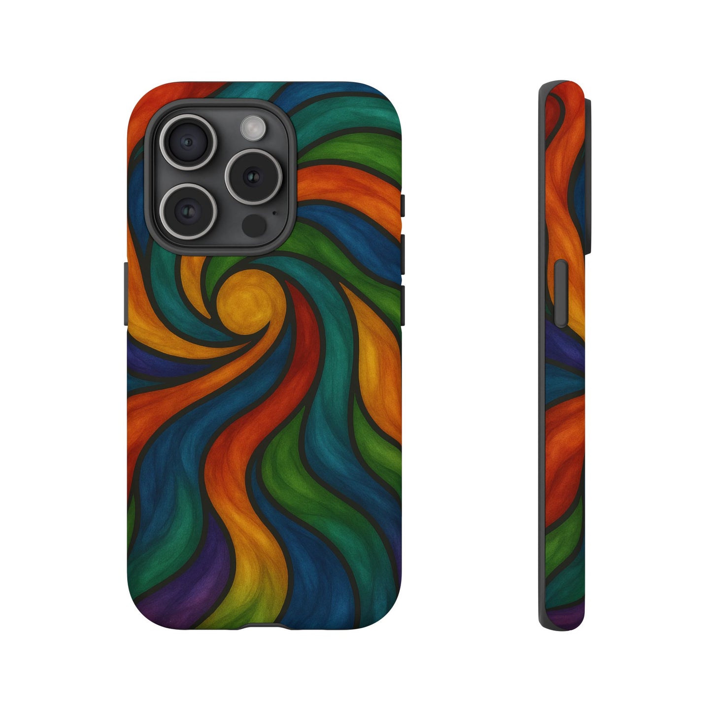 Colorful Swirl Phone Case | Tough Cases, Vibrant Design, Gift for Art Lovers, Funky Case, Unique Phone Accessories