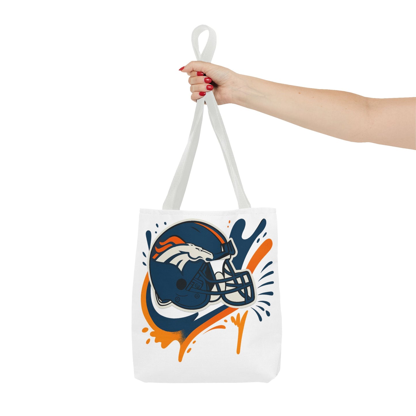 Denver Broncos Sports Tote Bag, Game Day Tote, Football Fan Gift, NFL Accessories, Team Spirit Bag, AOP Design