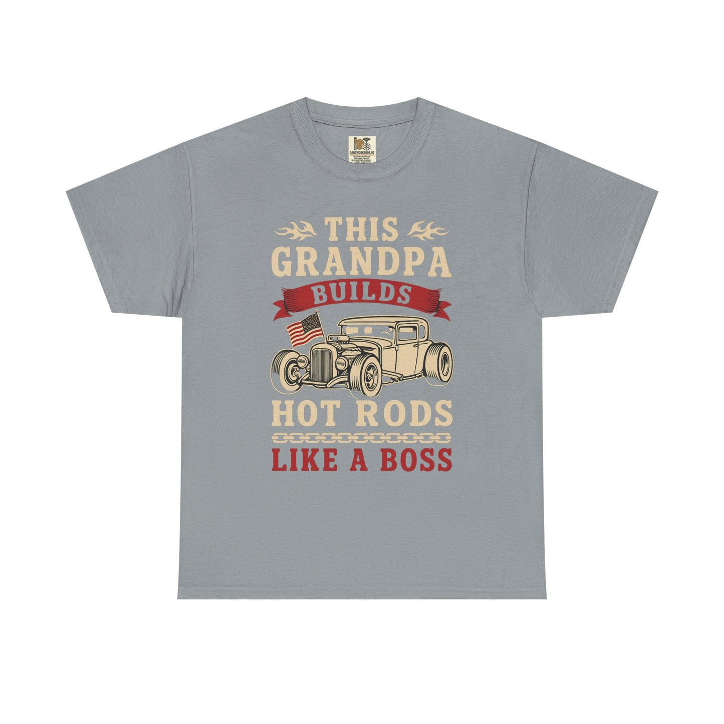 This Grandpa Builds Hot Rods Heavy Cotton Tee, Gift for Grandpa, Car [...]