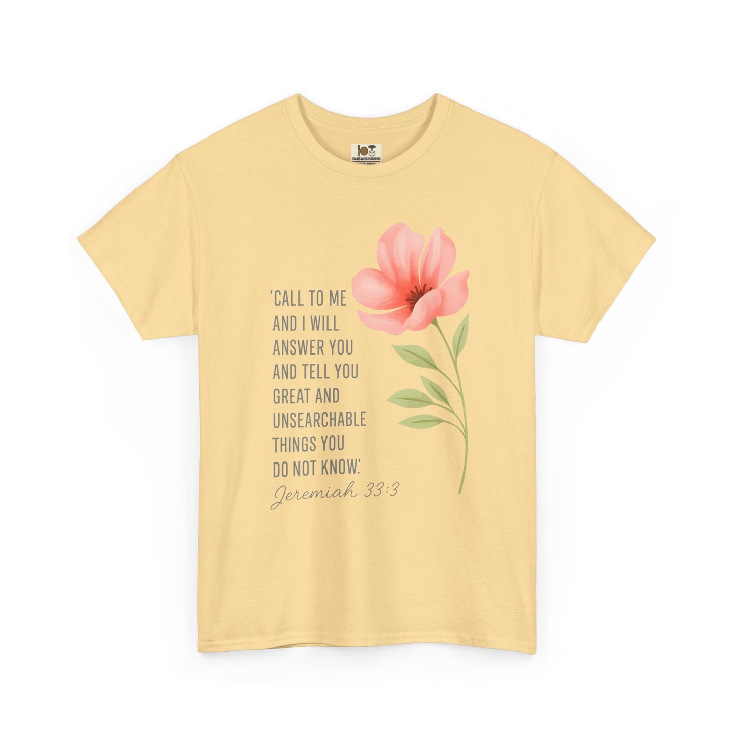 Faith-Inspired Floral Tee, Inspirational T-Shirt, Jeremiah Quote Shirt, Unisex Motivational Cotton Tee, Thoughtful Gift for Her