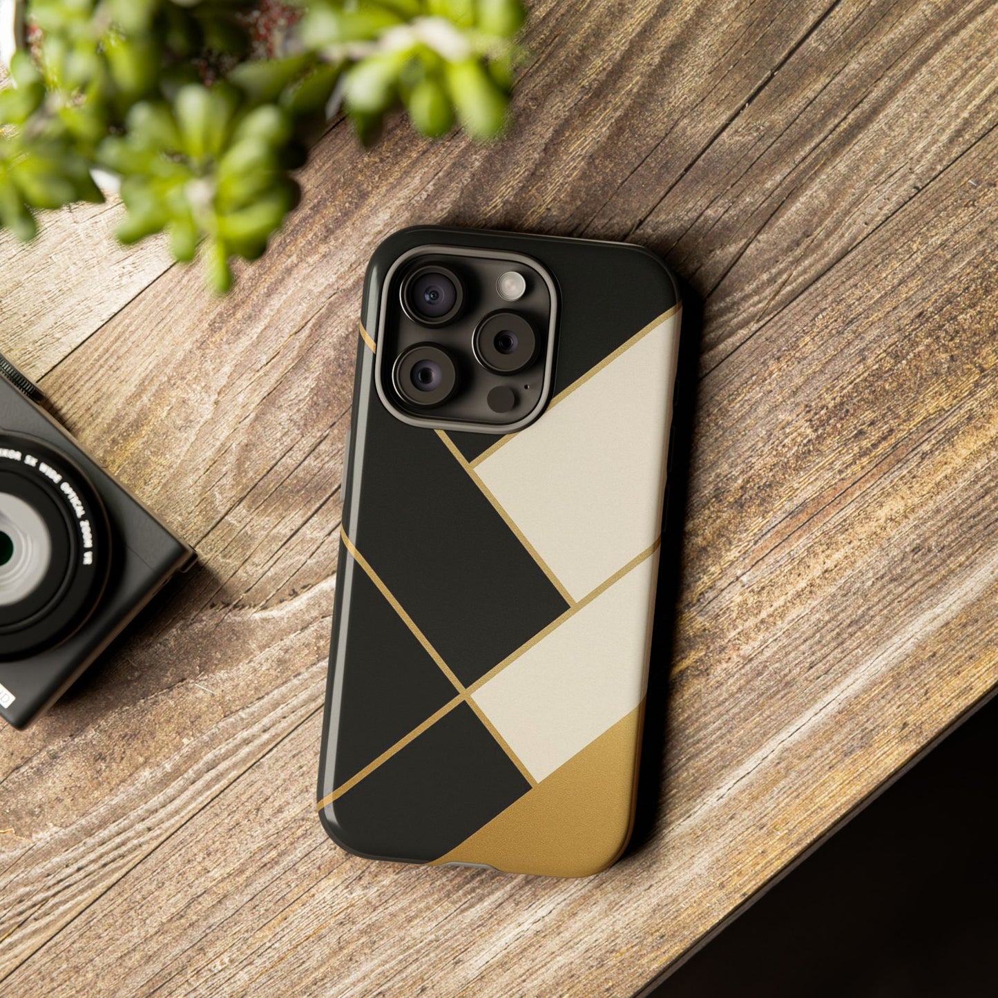 Chic Phone Case, Stylish Phone Cover, Geometric Design Case, Protective Mobile Case, Modern Phone Protector