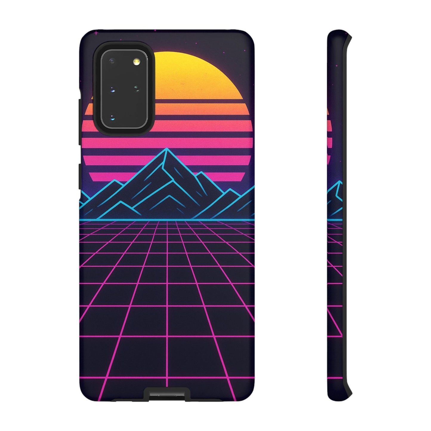 Retro Sunset Phone Case, Vintage Neon Case, 80s Aesthetic Cover, Gift for Tech Lovers, Unique Phone Accessories