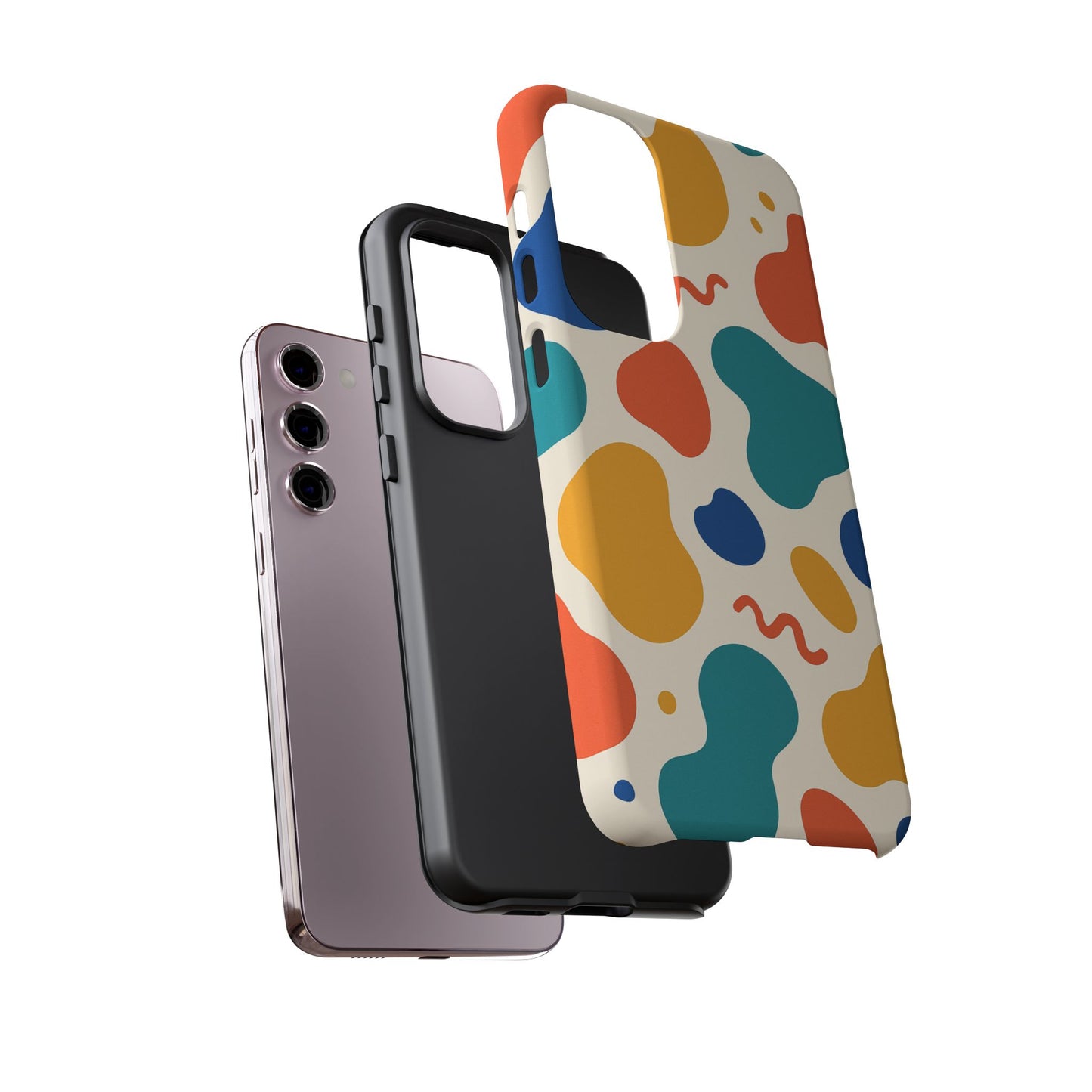 Colorful Phone Case with Abstract Design, Stylish Phone Cover, Trendy Tech Accessory for Her, Unique Gift Idea, Fun Patterned Case