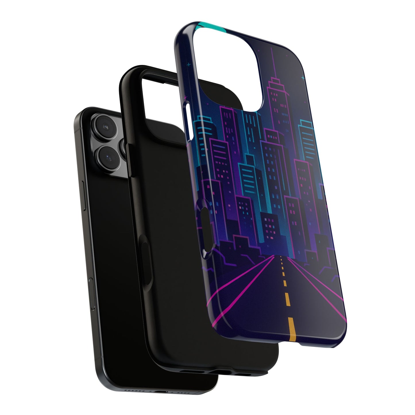 Cityscape Phone Case, Tough Cases, Urban Style, Nighttime Vibe, Phone Cover, Gift for City Lovers, Modern Design