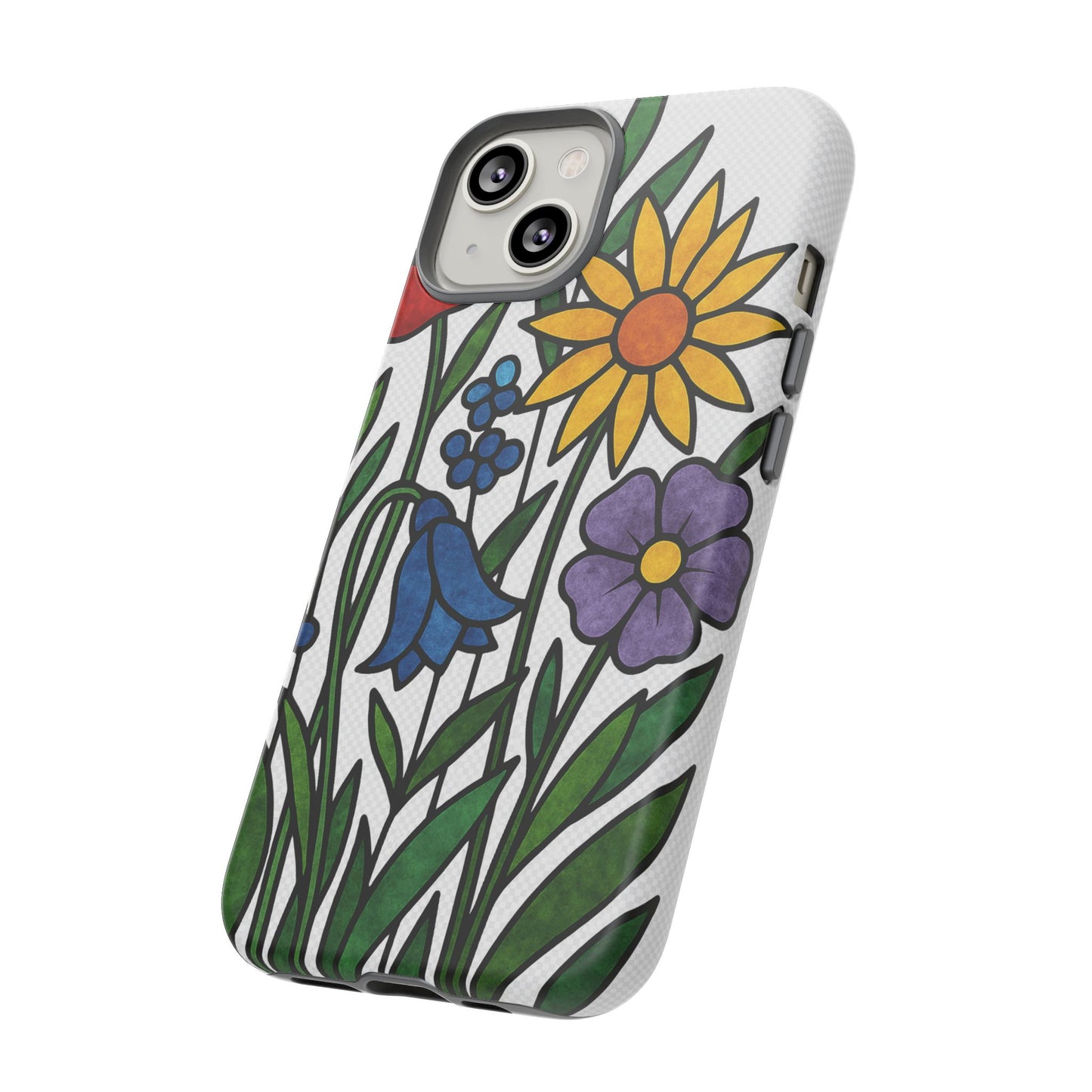 Floral Phone Case, Vibrant Flower Design, Tough Protection, Gift for Nature Lovers, Spring Decor