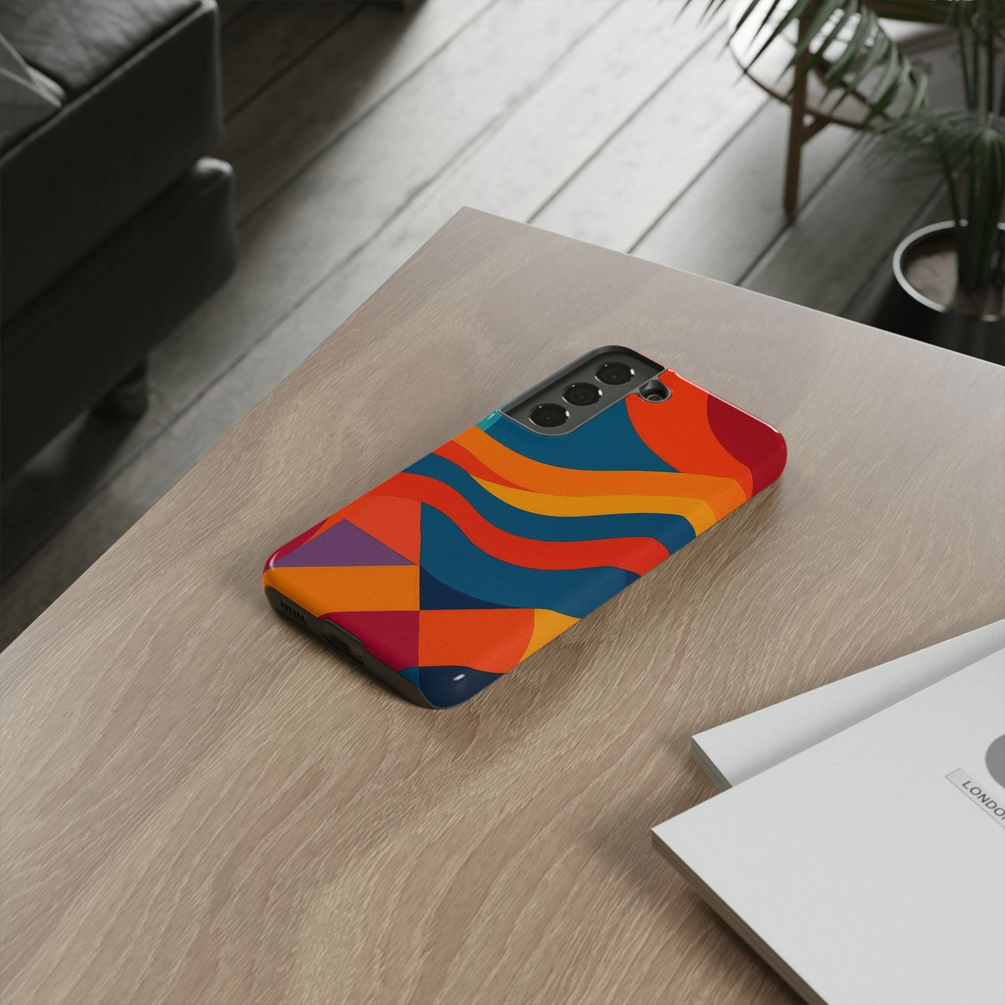 Vibrant Phone Case, Abstract Design Cover, Tough Cases for All Occasions, Stylish Gift for Tech Lovers, Modern Phone Accessories