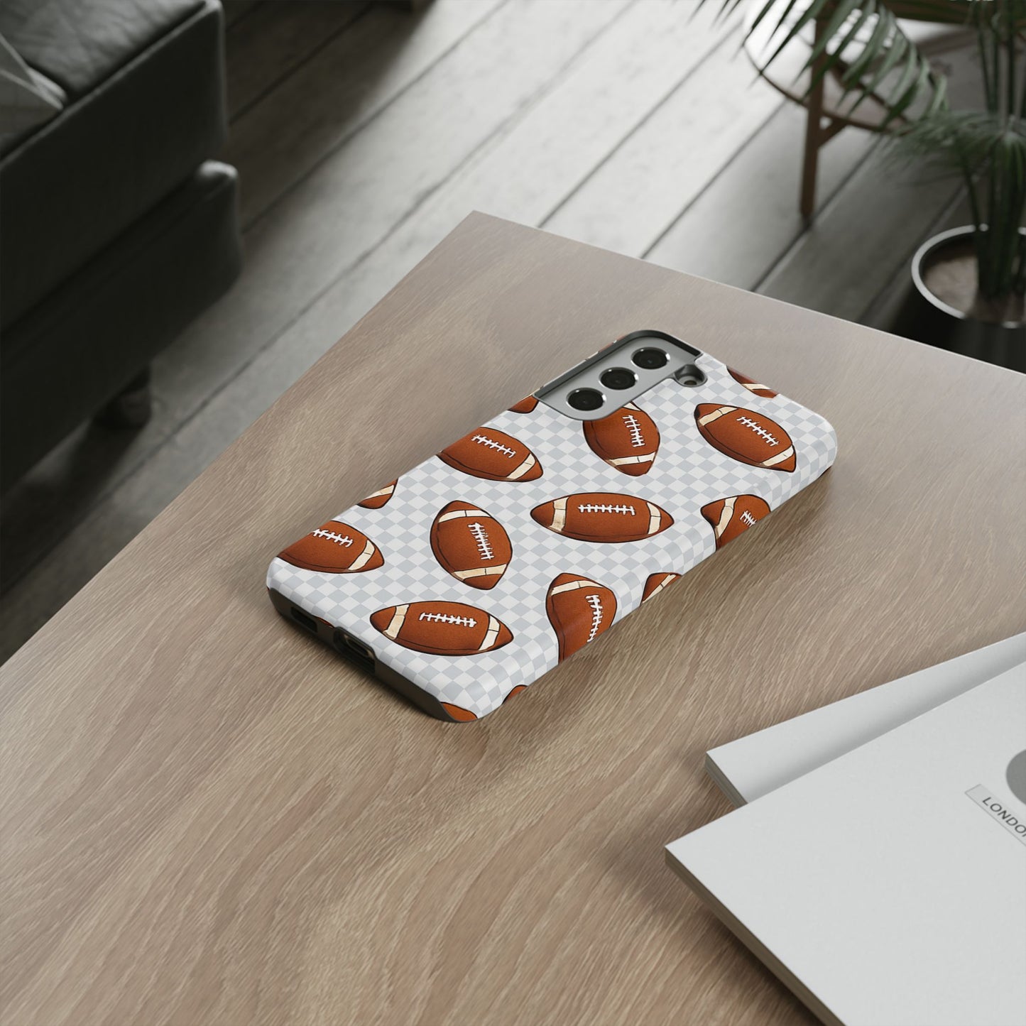 Football Phone Case, Tough Cases for Sports Fans, Unique Gift for Football Lovers, Protective Decor, Athletic Accessories