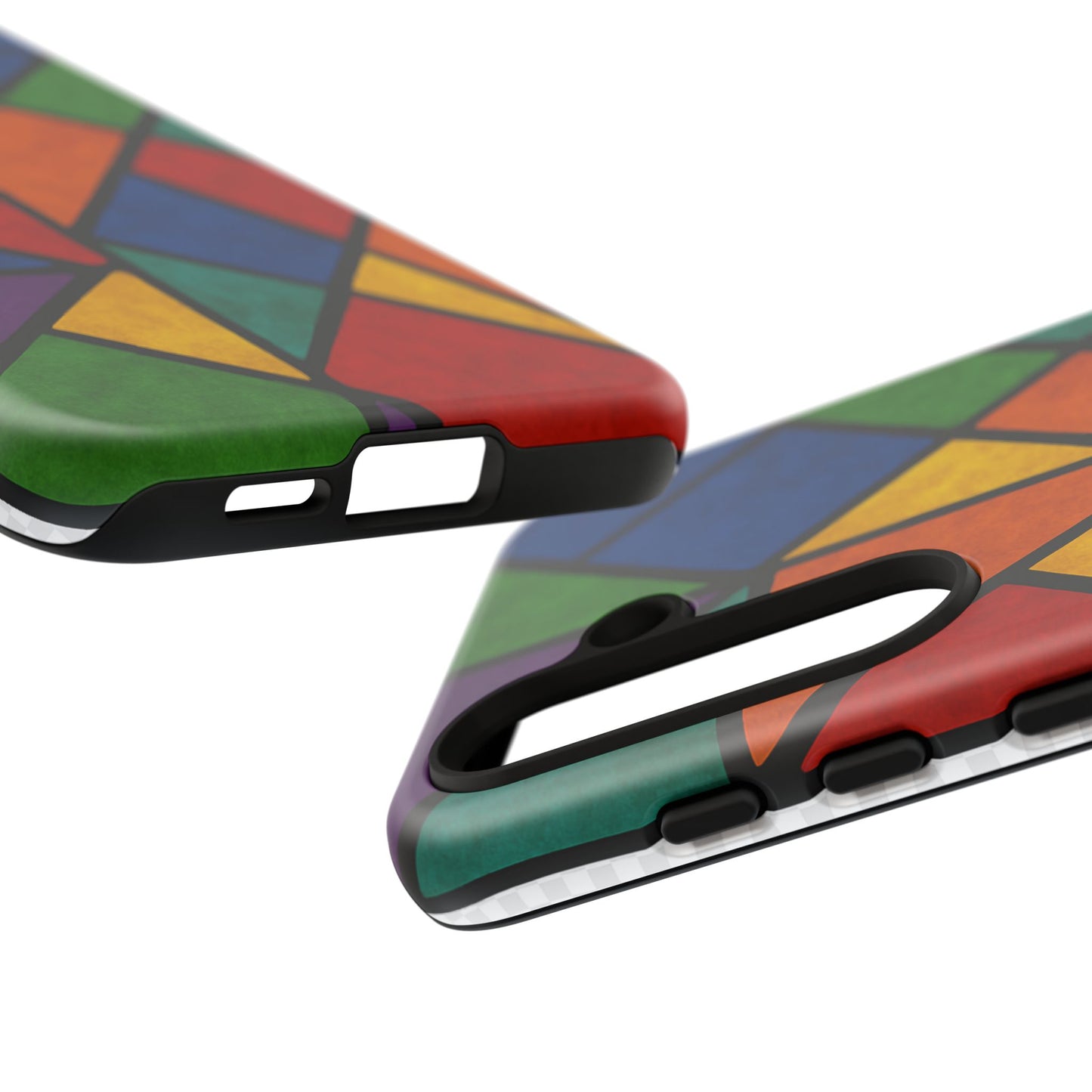Colorful Phone Case, Stained Glass Pattern, Artistic Phone Cover, Unique Smartphone Protection, Vibrant Gift for All Occasions