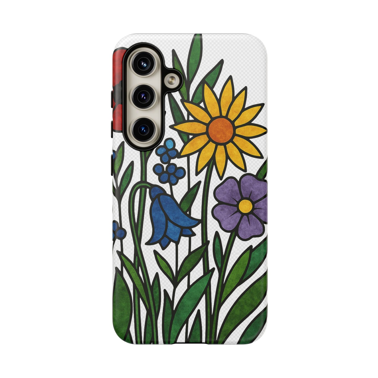 Floral Phone Case, Vibrant Flower Design, Tough Protection, Gift for Nature Lovers, Spring Decor