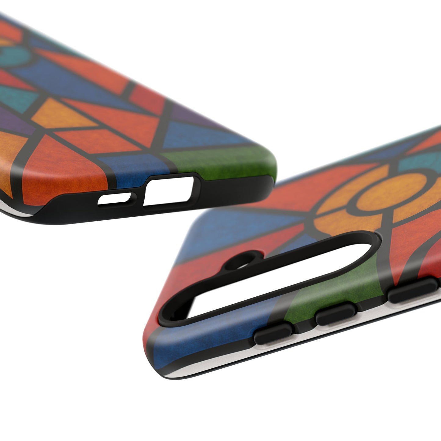 Colorful Stained Glass Phone Case, Artistic Phone Cover, Vibrant Protective Case, Unique Gift for Art Lovers, Stylish Smartphone Accessory