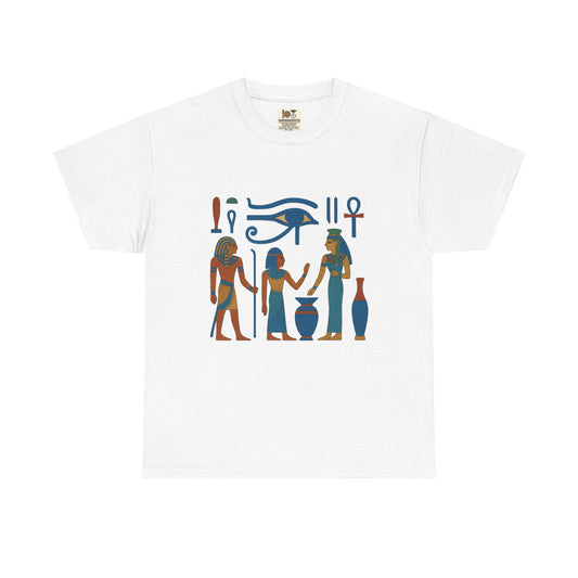 Ancient Egyptian Themed Unisex Heavy Cotton Tee, Casual Shirt for History Lovers, Graphic Tee, Gift for Archaeology Enthusiasts, Egyptian