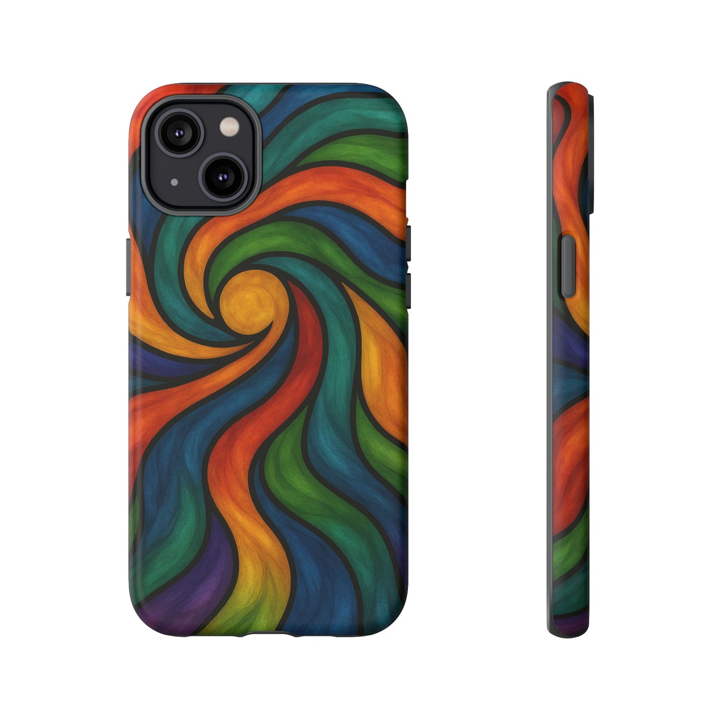 Colorful Swirl Phone Case | Tough Cases, Vibrant Design, Gift for Art Lovers, Funky Case, Unique Phone Accessories