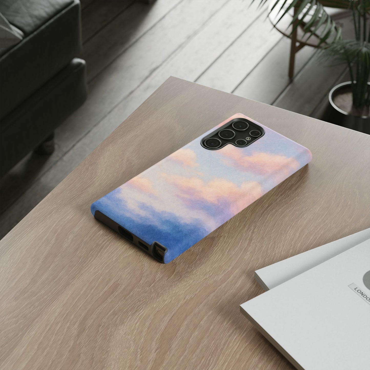 Sky Blue Cloud Phone Case, Tough Phone Cover, Aesthetic Cell Phone Accessory, Gift for Teen, Trendy Tech Protection
